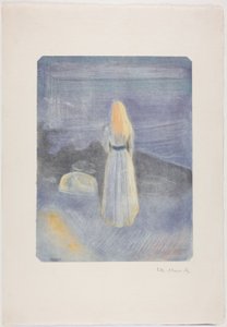 Jonge Vrouw op het Strand door Edvard Munch