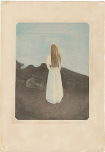 Jonge Vrouw op het Strand door Edvard Munch