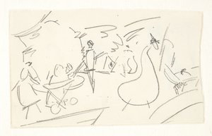 Compositiestudie voor het Langelinie-beeld