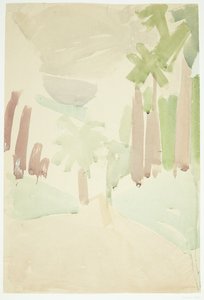 Landschap met palmen, Zuid-Frankrijk door Edvard Weie