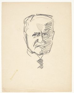 Studie voor portret van dr.med. Carl Lorentzen (1860-1932) door Edvard Weie