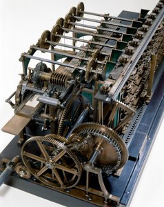 Detail van de Scheutz Difference Engine No 3 door Edvard and Scheutz Per Georg  Scheutz