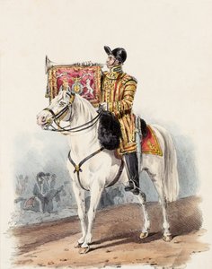 Life Guards, Trompetter in staatskleding door Edward (after) Hull