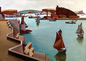 De Cattewater, Plymouth Sound door Edward Alexander Wadsworth