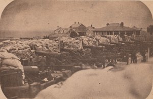 De evacuatie van Fort Sumter, april 1861, april 1861 door Edward Anthony