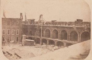 De evacuatie van Fort Sumter, april 1861, april 1861 door Edward Anthony