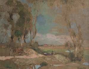 Gates of Fens, Suffolk door Edward Arthur Walton