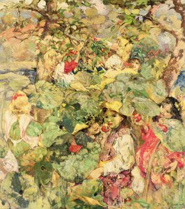 In de Boomgaard door Edward Atkinson Hornel