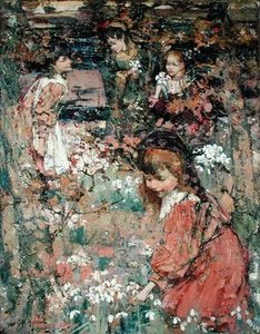 Lentewederkeer door Edward Atkinson Hornel