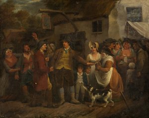 De deur van het bierhuis