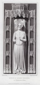 Beeld van Koningin Philippa, in Westminster Abbey