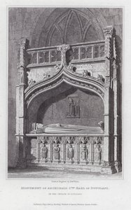 Monument van Archibald 5e Graaf van Douglass, in de Kerk van Douglass door Edward Blore