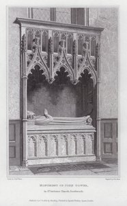 Monument van John Gower, in de St Saviours Kerk, Southwark door Edward Blore