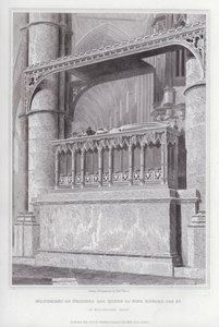Monument van Philippa de Koningin van Koning Edward de 3e, in Westminster Abbey door Edward Blore