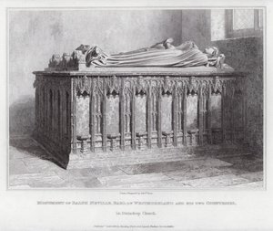 Monument van Ralph Neville, Graaf van Westmoreland en zijn twee gravinnen, in Staindrop Church door Edward Blore