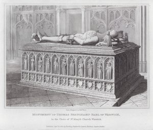 Monument van Thomas Beauchamp Graaf van Warwick, in het koor van St Mary