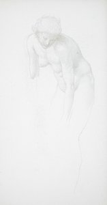 Buigende naakte vrouw door Edward Burne-Jones