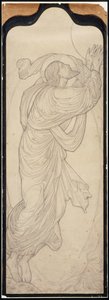 Studie naar Christus voor ‘De Hemelvaart’ door Edward Burne-Jones
