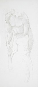 Twee mannelijke naakten door Edward Burne-Jones