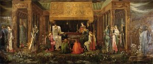 De laatste slaap van Arthur in Avalon door Edward Burne Jones