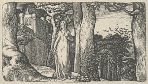 Dame met de roeken, 1829 door Edward Calvert