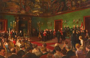 Pelgrimstocht, 26 maart 1926, Lid van de Koninklijke Victoriaanse Orde van St. Jan Investituur in Malta door Edward Caruana Dingli