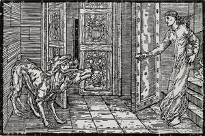 Cerberus door Edward Coley (after) Burne Jones