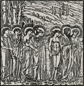 Toetreding onder de goden door Edward Coley (after) Burne Jones