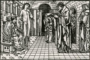 Het Orakel door Edward Coley (after) Burne Jones