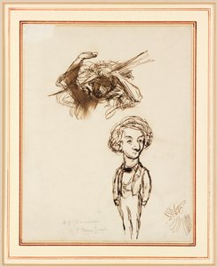 Karikatuur van Algernon Charles Swinburne door Edward Coley Burne Jones