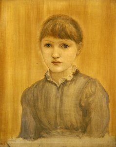 Portret van de dochter van de kunstenaar Margaret door Edward Coley Burne Jones