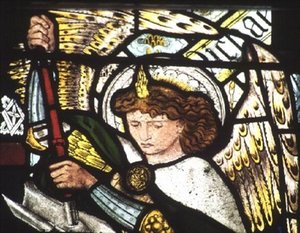 Sint-Michiel door Edward Coley Burne Jones