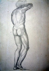 Studie van een staande naakt, c.1873 door Edward Coley Burne Jones