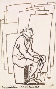 Ongeschilderde meesterwerken (zelfkarikatuur)