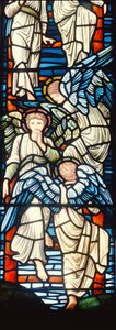 Engelen Beklimmen en Afdalen, Jacobs Ladder (detail) door Edward Burne Jones