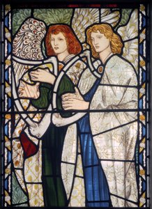 Engelen die Harpen Spelen door Edward Burne Jones