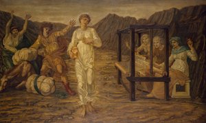 Cupido en Psyche - Palace Green muurschilderingen - Psyche door Venus de taak gegeven, 1881 door Edward Burne Jones