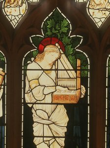 Detail van St. Cecilia door Edward Burne Jones