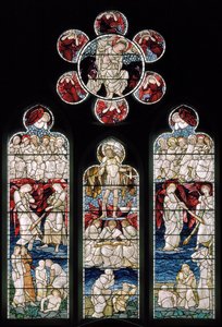 Easthampstead, St Michael & St Mary Magdalen, Morris & Co., Edward Burne-Jones, Het Laatste Oordeel, St Michael, 1876 door Edward Burne Jones