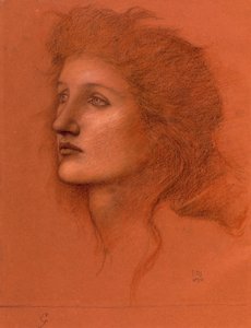 Vrouwelijk Hoofd door Edward Burne Jones