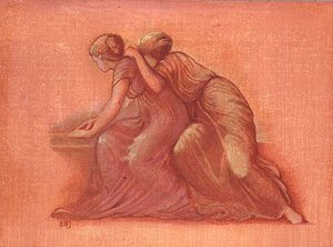 Figuren op een Balkon door Edward Coley Burne Jones