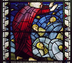 Kirkcaldy Old Kirk, Morris & Co., Edward Burne-Jones, De doortocht door de Rode Zee door Edward Burne Jones
