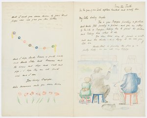 Brief aan de kleindochter van de kunstenaar Angela Thirkell door Edward Burne Jones