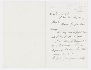 Brief aan de kleindochter van de kunstenaar Angela Thirkell