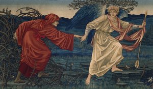 Liefde leidt de pelgrim, Wandtapijt, 1909 door Edward Burne Jones