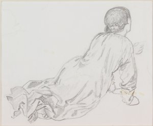 Liggende figuur door Edward Burne Jones