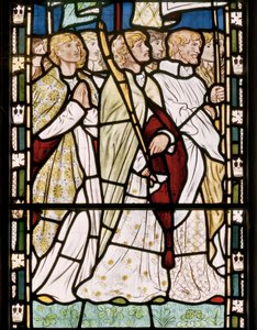 Heiligen met banieren, 1865 door Edward Burne Jones