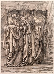 Studie voor De uitdaging in de wildernis, ca. 1875 door Edward Burne Jones