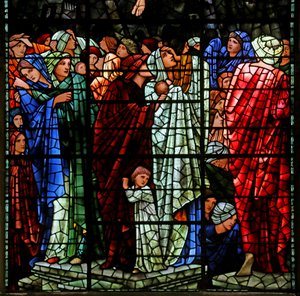 Het Laatste Oordeel, 1885-1897 (glas-in-lood) door Edward Burne Jones