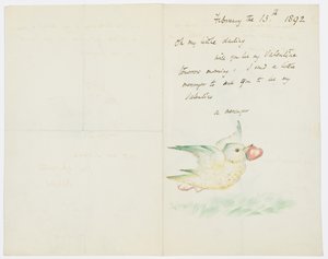 Valentijn, brief aan de kleindochter van de kunstenaar, Angela Thirkell, 13 februari 1892